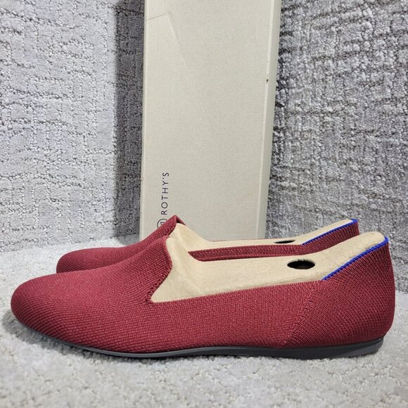 Rothy's The Loafer Women's Size 6 US Red Cinnamon Round Toe Slip On Flat Shoes - Picture 3 of 13